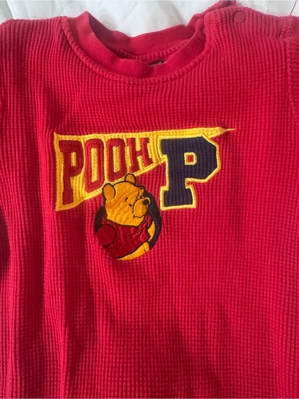 Vintage 1990s Disney Winnie the Pooh One-Piece Romper, 24 month, embroidered